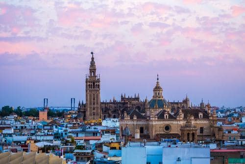 1 week in Europe in the fall | Seville cathedral and rooftops