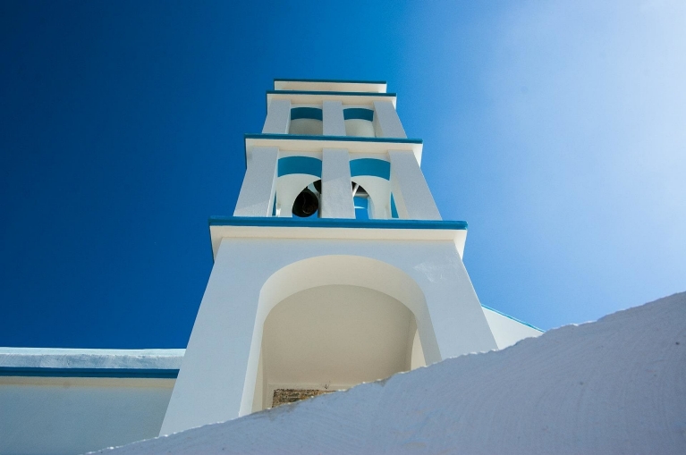 A white church on Crete