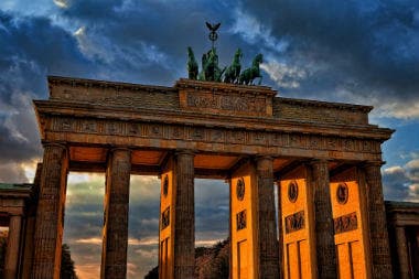24 hours in Berlin | Brandenburg gate in Berlin at dusk, Germany