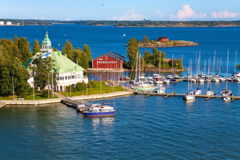 Seascape of Helsinki Finland