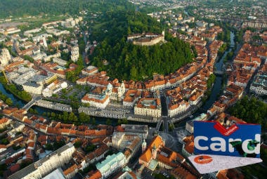 Vantaggi del pass | Vista aerea di Lubiana con la Lubiana City Card