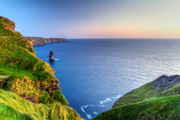 Cliffs of Moher at dusk in County Clare, Ireland