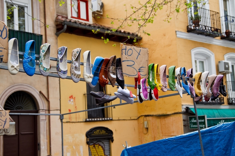 Flea market El Rastro, Madrid