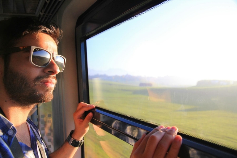 Panorama dal treno ad alta velocità Altaria