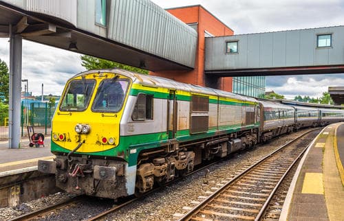 Intercity train at Belfast Central railway station - Northern Ireland