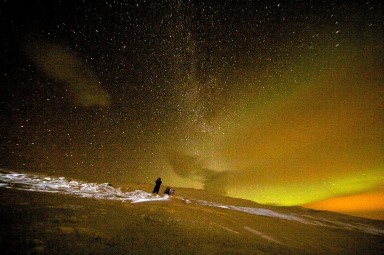 Aurora boreale nella Lapponia svedese