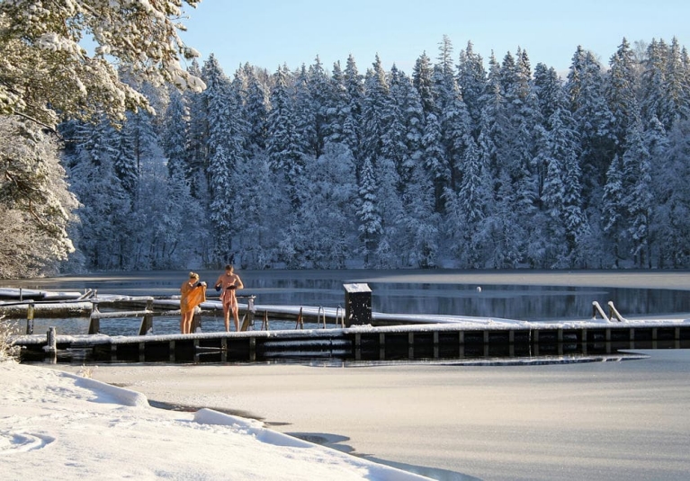 Osez plonger dans les eaux glacées au milieu de la nature