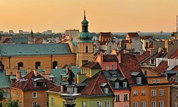 poland-warsaw-skyline-during-sunset